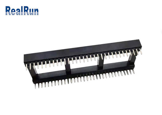 Bronzo fosforoso della IMMERSIONE PBT UL94V-0 del connettore dell'incavo del testo del PWB 64P 1.778mm CI