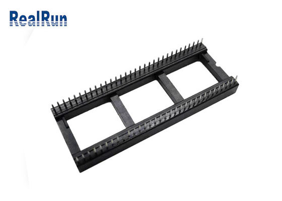 Bronzo fosforoso della IMMERSIONE PBT UL94V-0 del connettore dell'incavo del testo del PWB 64P 1.778mm CI