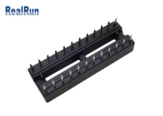 Fori quadrati PBT UL94V-0 dell'intestazione del connettore 24P dell'incavo di 1000VAC 2.54mm IC