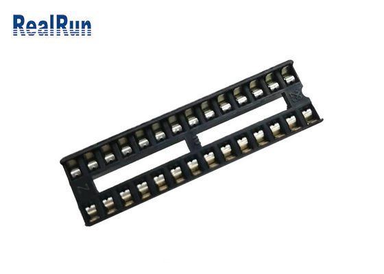 Sn dell'oro dell'incavo di IC del quadrato della immersione 7,62 PBT di 28P 2.54mm placcato con il centro Antivari