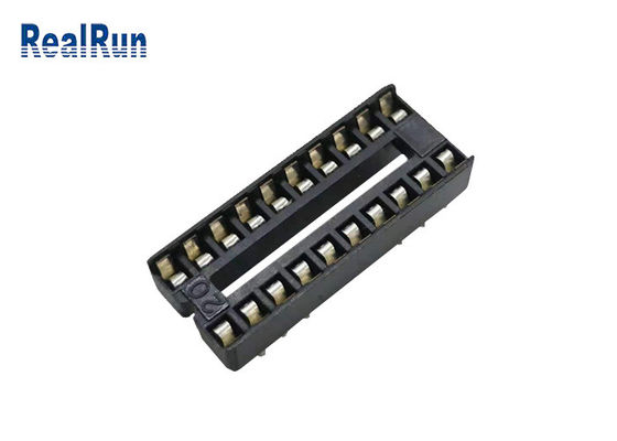 fila di 7.62mm che spazia il connettore di carta 1000VAC 14 Pin Header Connector 2.54mm IC
