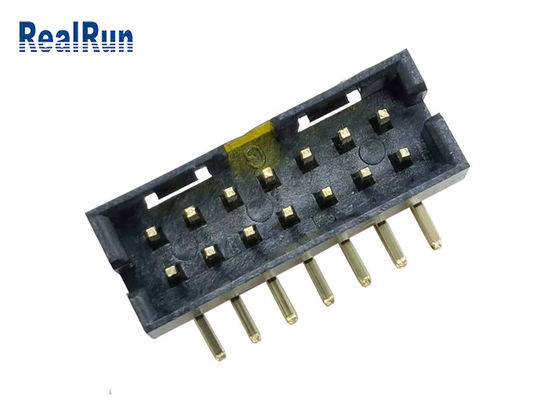 SGS del connettore 2.0*6.4-2*7P dell'intestazione della scatola placcato oro di UL94V-0 PA6T