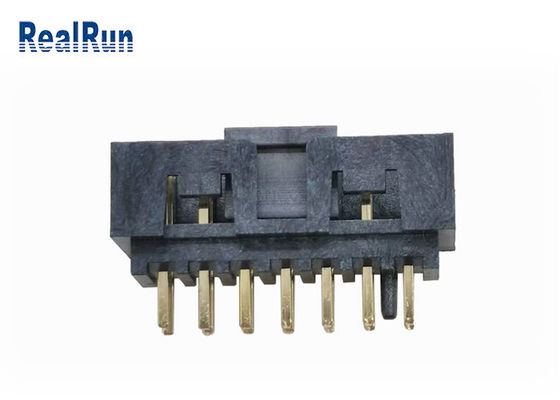Ottone dell'incavo dell'intestazione UL94V-0 14P IDC della scatola di fila del doppio di PBT H6.4 30% GF