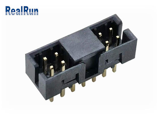 Ottone dell'incavo dell'intestazione UL94V-0 14P IDC della scatola di fila del doppio di PBT H6.4 30% GF