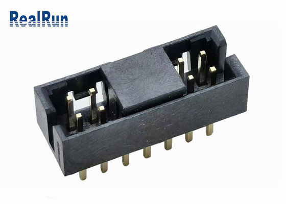 Ottone dell'incavo dell'intestazione UL94V-0 14P IDC della scatola di fila del doppio di PBT H6.4 30% GF