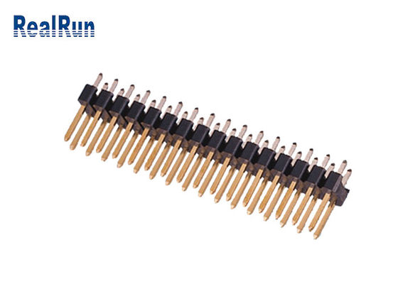 Fila diritta d'ottone del doppio UL94V-0 di PA6T 180° Pin Header Connector 2.54mm