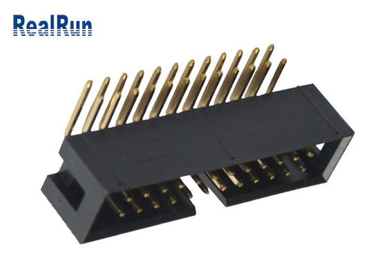 Pin R/A d'ottone DC3A LCP del connettore UL94V-0 PBT dell'intestazione della scatola di PA6T 24