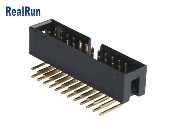 Pin R/A d'ottone DC3A LCP del connettore UL94V-0 PBT dell'intestazione della scatola di PA6T 24