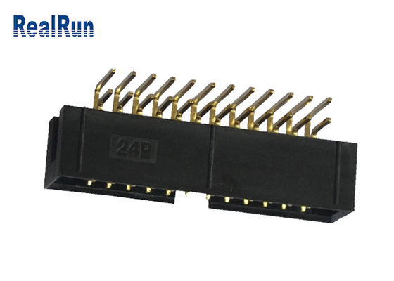 Pin R/A d'ottone DC3A LCP del connettore UL94V-0 PBT dell'intestazione della scatola di PA6T 24