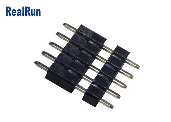 immersione diritta Pin Header PBT LCP THT del PWB di 5P del connettore di plastica d'ottone della lega per saldatura