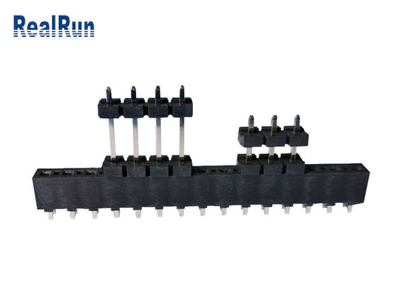 Passo DC500V della latta 3.96mm dell'Au di fila del connettore dell'intestazione del PWB di PBT LCP singolo