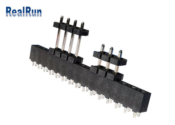 Passo DC500V della latta 3.96mm dell'Au di fila del connettore dell'intestazione del PWB di PBT LCP singolo