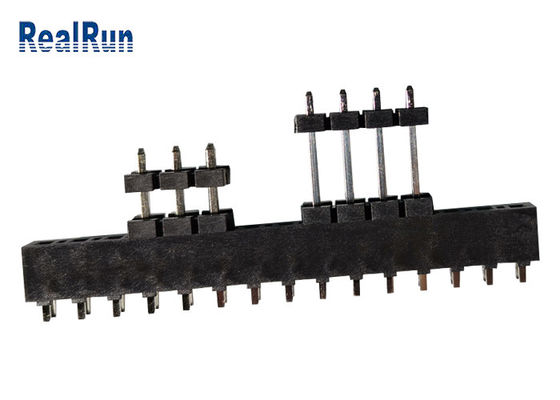 Passo DC500V della latta 3.96mm dell'Au di fila del connettore dell'intestazione del PWB di PBT LCP singolo