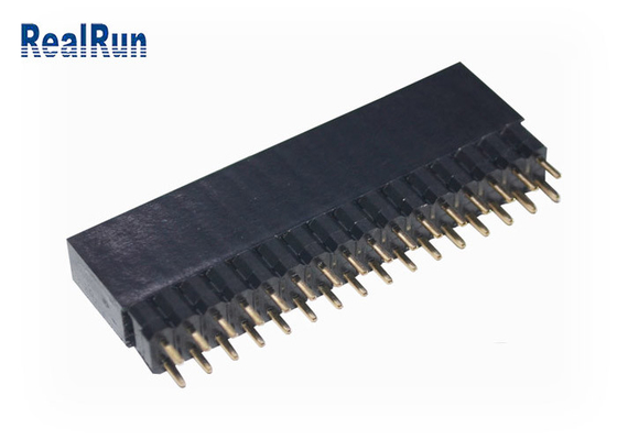 VCD 0,1&quot; fila 32P Golded PA6T dell'intestazione femminile del PWB di DC500V doppia