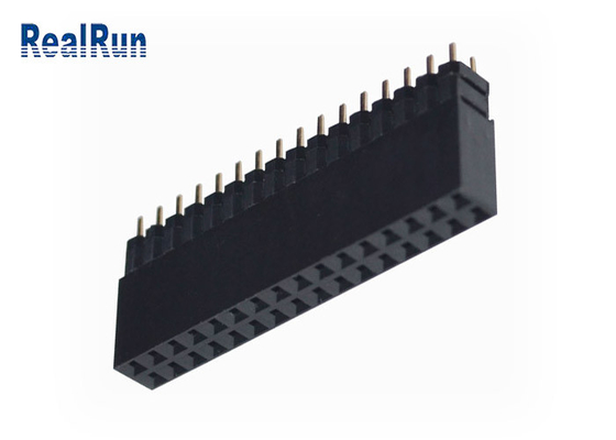 VCD 0,1&quot; fila 32P Golded PA6T dell'intestazione femminile del PWB di DC500V doppia