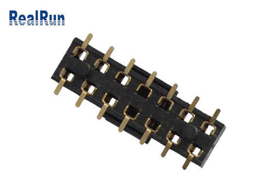 Connettore femminile d'ottone 2×7 SMT H3.5 500VAC dell'intestazione di PA6T con il cappuccio della posta