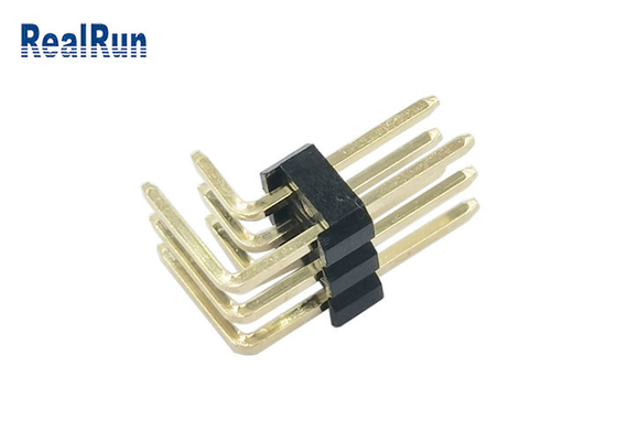 Doratura IATF 16949 del PWB Pin Header Connector Right Angle H2.5 di PBT PA6T
