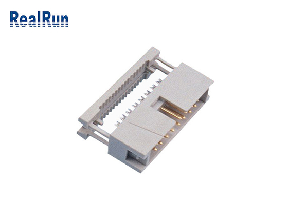 il connettore dell'intestazione del contenitore di cavo della piegatura di 16P IDC protegge Pin Header Gold Plated PBT