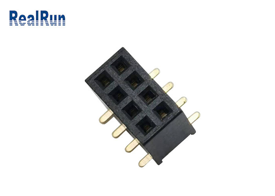 Oro femminile 1u» UL94v-0 H4.3mm LCP del connettore 2*4p di SMT dell'intestazione di 500VAC PA6T