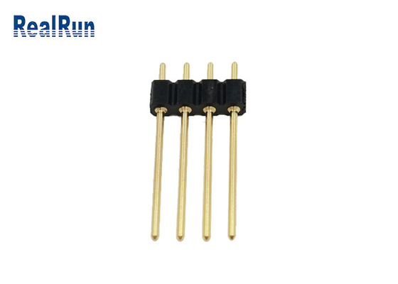 lega per saldatura diritta femminile rotonda della immersione del PWB di 2.54mm Pin Header 4 Pin Gold Plated H3.0