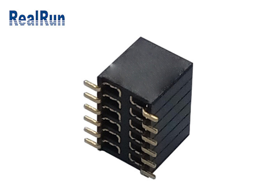 Tipo femminile contatto del passo SMD del connettore 1.27mm dell'intestazione di PA6T del rame del fosforo