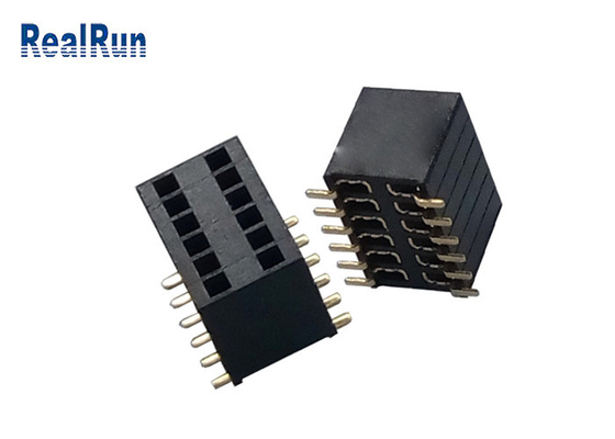 Tipo femminile contatto del passo SMD del connettore 1.27mm dell'intestazione di PA6T del rame del fosforo