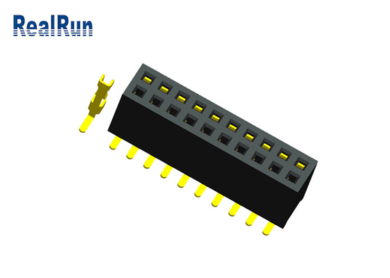 Fila SMT 20 Pin Female Header dell'incavo femminile dell'intestazione del passo da 1,27 millimetri doppia