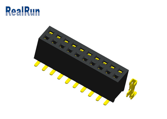 Fila SMT 20 Pin Female Header dell'incavo femminile dell'intestazione del passo da 1,27 millimetri doppia