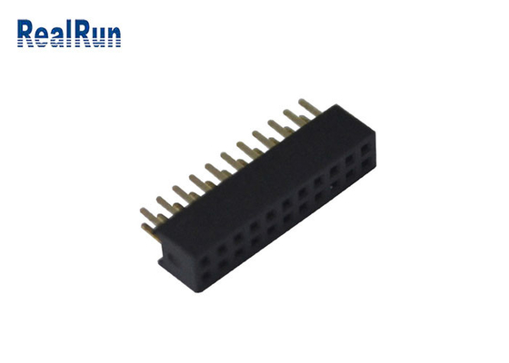 PA6T PBT un bordo da 180 gradi per imbarcarsi sul connettore doppio femminile 2X11P dell'intestazione di fila del connettore
