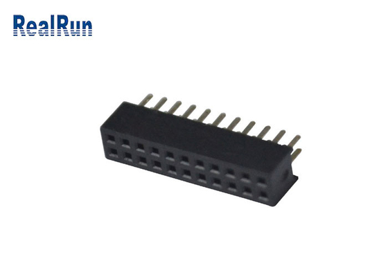 PA6T PBT un bordo da 180 gradi per imbarcarsi sul connettore doppio femminile 2X11P dell'intestazione di fila del connettore