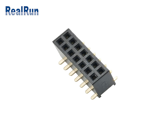 Si raddoppia l'intestazione dell'intestazione PA6T 1,27 il millimetro SMD di Pin Board To Board Female di fila 14 con la posta