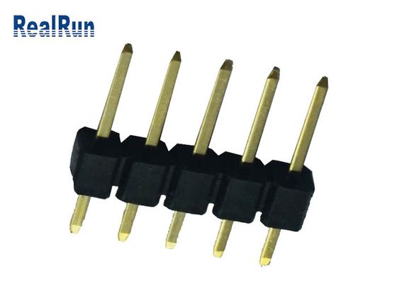 PWB Pin Header Connector termine di lega per saldatura d'ottone del contatto del passo da 2,54 millimetri