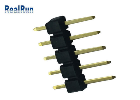 PWB Pin Header Connector termine di lega per saldatura d'ottone del contatto del passo da 2,54 millimetri