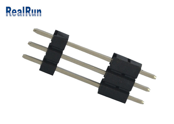 Pin d'ottone 3A del PWB Pin Header 3 di PA6T connettore diritto dell'intestazione di fila di 180 gradi singolo