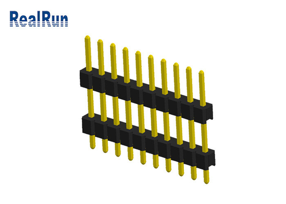 10P maschio di plastica doppio Pin Header Connector PA6T a 0,1 pollici PBT PA46 per il PWB