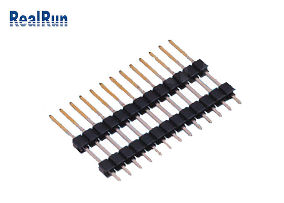 Il tipo 13 singolo oro del PWB 2,54 Pin Header Dual Plastic Dip di fila di posizione ha placcato