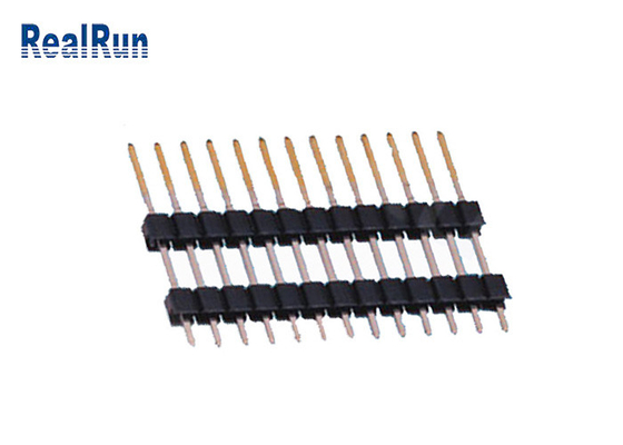 Il tipo 13 singolo oro del PWB 2,54 Pin Header Dual Plastic Dip di fila di posizione ha placcato