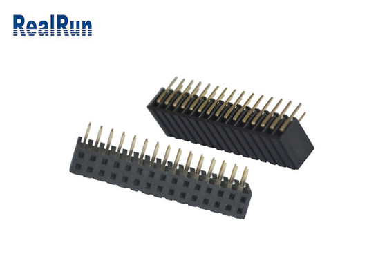 Tipo ad angolo retto posizione doppia femminile di fila 30 di Pin Header Connector ISO9001 PA6T