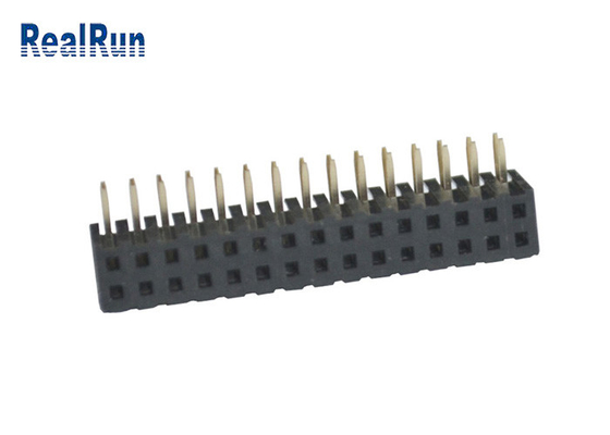 Tipo ad angolo retto posizione doppia femminile di fila 30 di Pin Header Connector ISO9001 PA6T