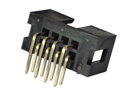 connettore PA6T UL94V-0 dell'intestazione della scatola 2x4P una curvatura Pin Connector da 90 gradi
