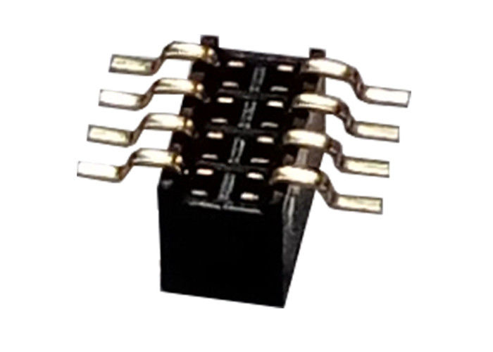 Connettori femminile dell'intestazione di 8 Pin singolo tipo il nero di SMT di fila di 3.4mm x di 1.27mm