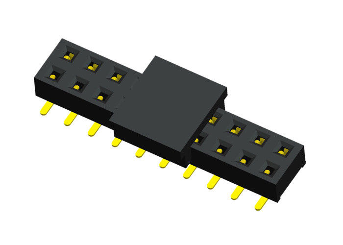 20 passo femminile nero di fila 2.0mm del doppio del connettore dell'intestazione di Pin con il CAPPUCCIO