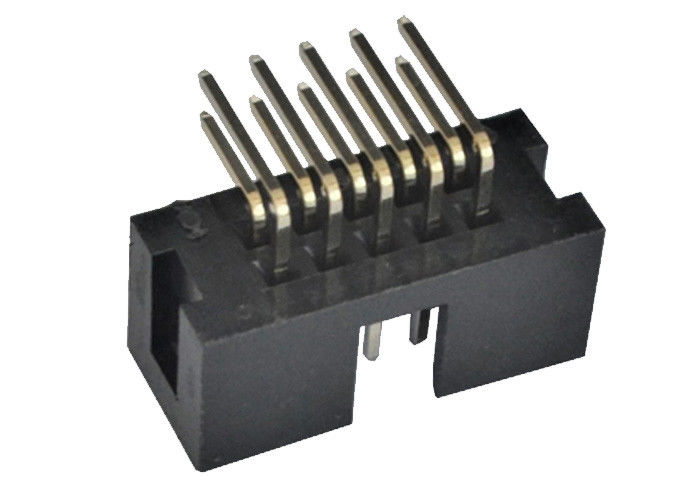 connettore dell'intestazione della scatola di 2.54mm 90 tensione di Withstand dei perni 500V dell'intestazione di grado