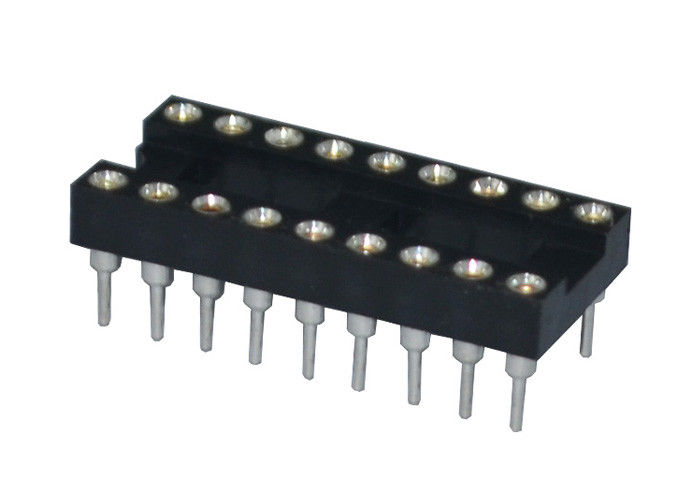 Connettore rotondo dell'intestazione del perno cilindrico dell'incavo 18P del foro 2.54mm IC 180 gradi