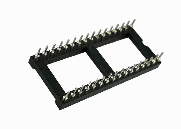 Connettore di bordo della scheda d'ottone del passo 7,62 di fila 2.54mm di Pin 180°Two dell'incavo CI 16