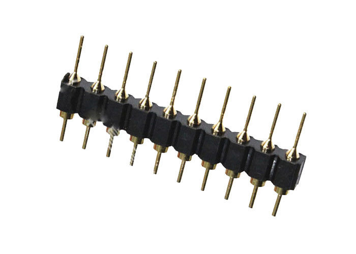 2.54mm con fila dell'intestazione di Pin del foro la singola tipo 10 connettore della IMMERSIONE da 180 gradi di Pin