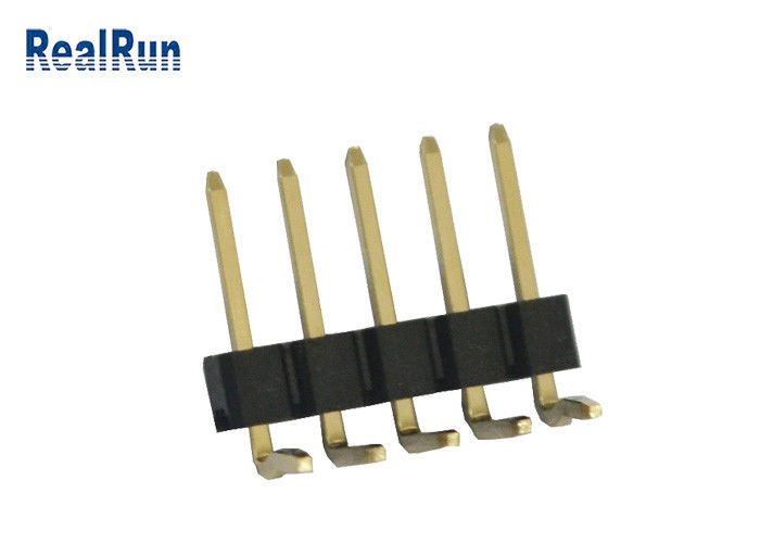 singola fila UL94V-0 ad angolo retto di 3A 5P PA6T PBT LCP SMT Pin Header 2.54mm