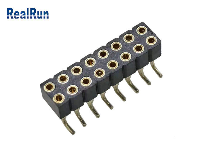 Passo femminile SMT SMD ISO9001 del connettore 2.54mm dell'intestazione di PBT PA6T PPS L7.40