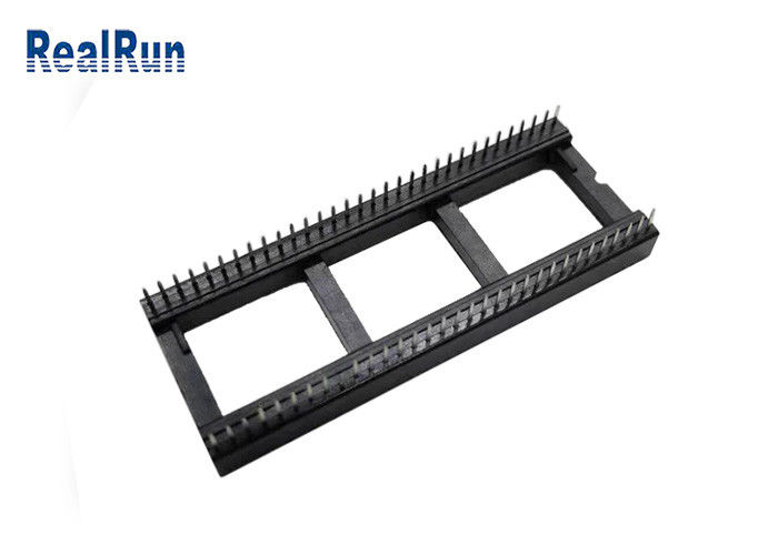 Bronzo fosforoso della IMMERSIONE PBT UL94V-0 del connettore dell'incavo del testo del PWB 64P 1.778mm CI