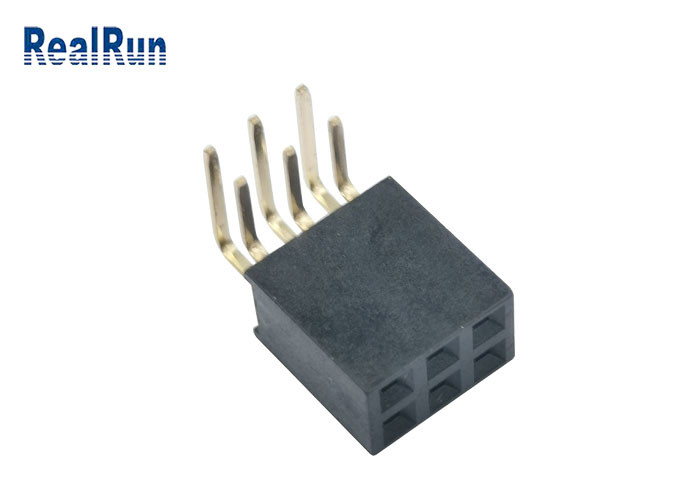 Pin femminile 1.5A dell'istantaneo 2*3 dell'oro del terminale H8.5 del connettore Y dell'intestazione della IMMERSIONE di PA6T